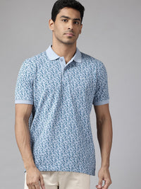 Park Avenue Floral Print Polo Collar T-shirt
