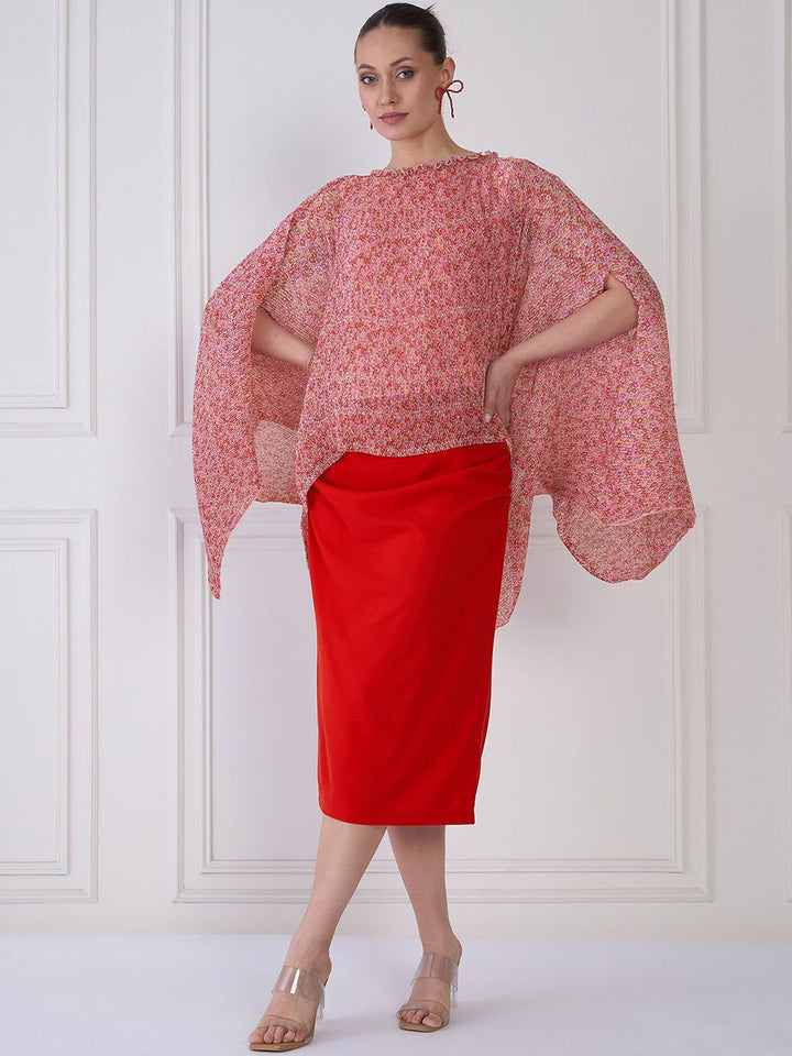 Antheaa Women Self Design Kaftan Top & Skirt Co-Ords