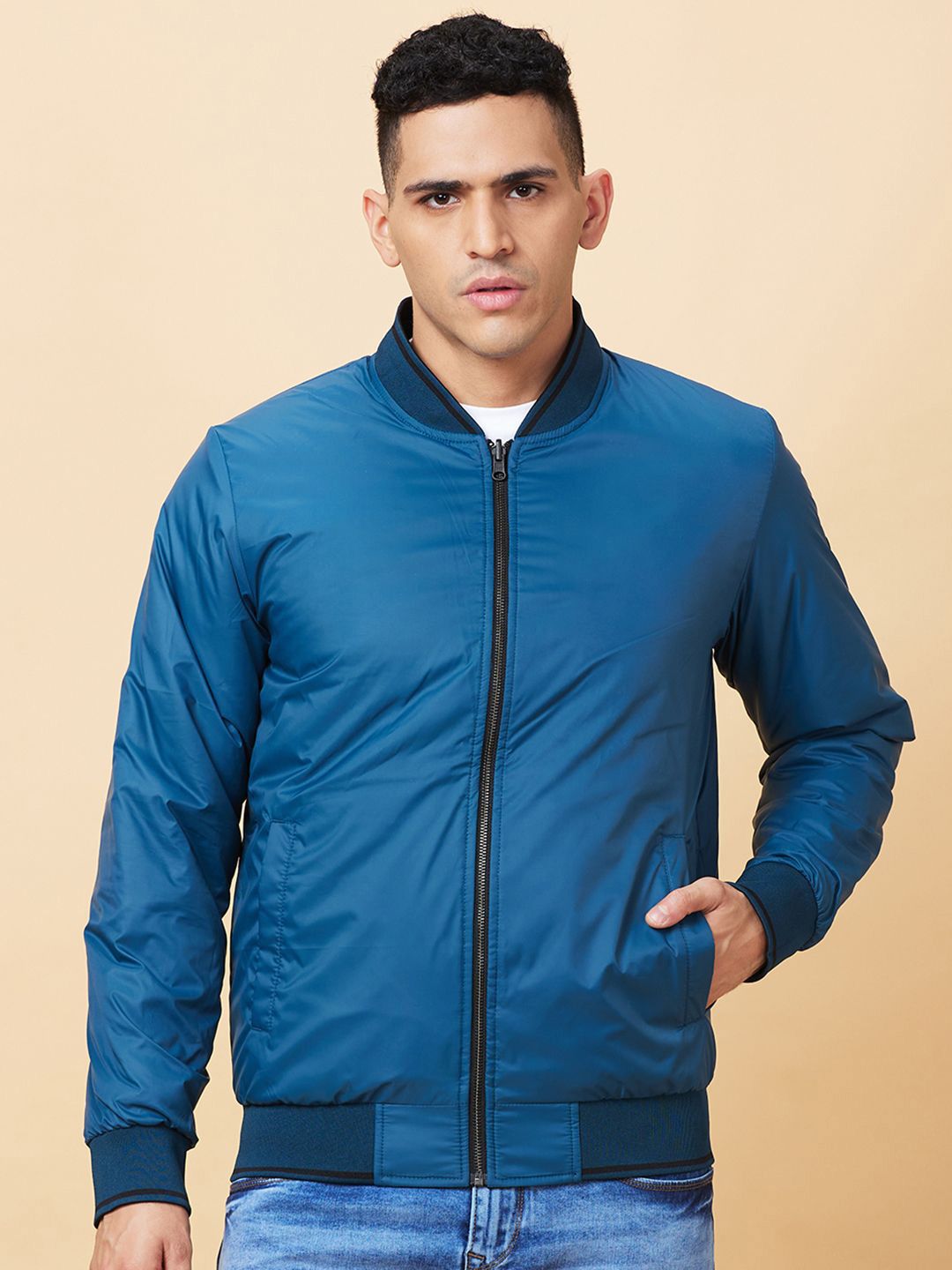 Being Human Checked Reversible Bomber Jacket