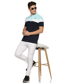 T-shirt Kolar Polo Kapas Terhalang Warna ADRO