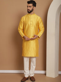 Anouk Ethnic Motifs Embroidered Straight Kurta with Churidar