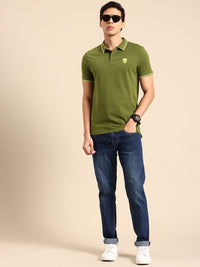 Menjadi kemeja t-shirt kolar kapas polo murni manusia