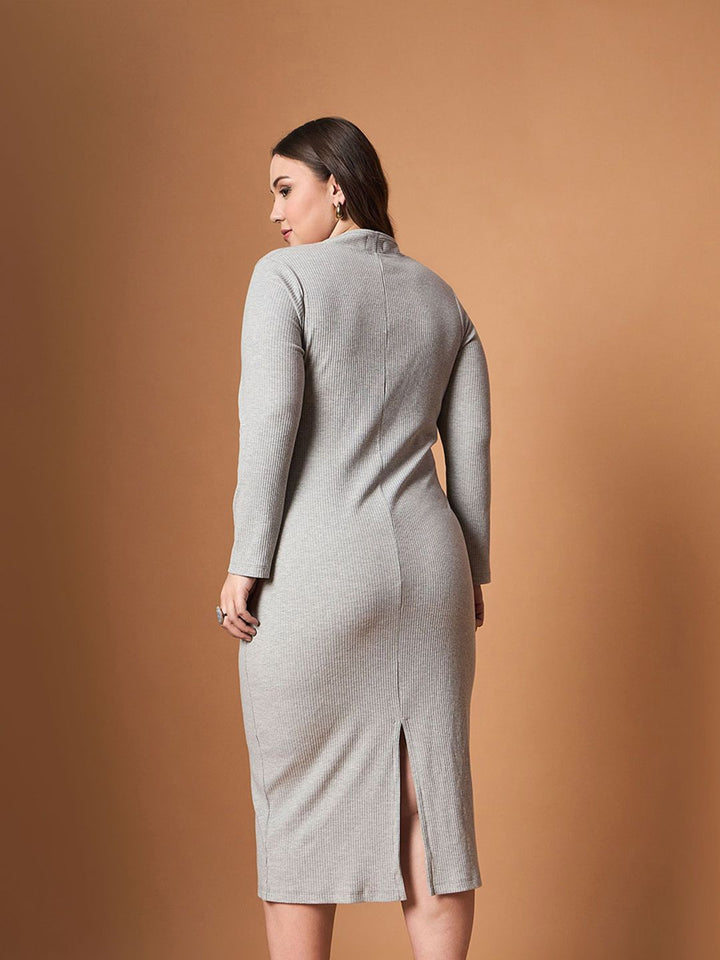 SASSAFRAS Curve Bodycon Midi Dress