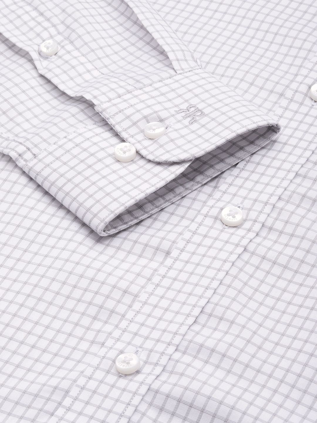 Raymond Pure Cotton Slim Fit Checked Formal Shirt