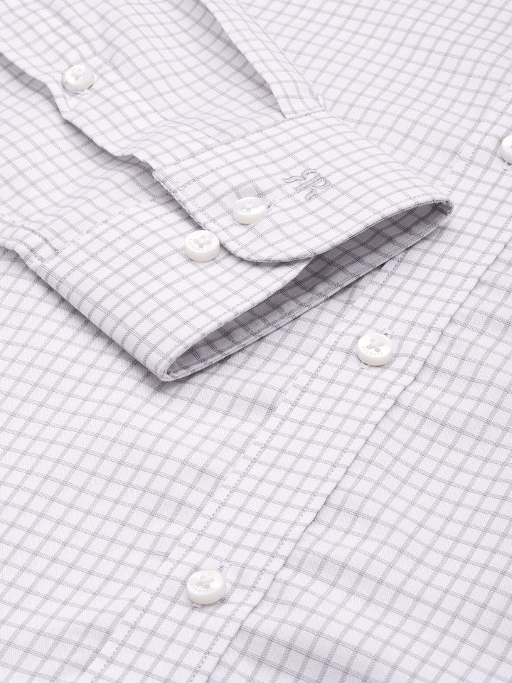 Raymond Pure Cotton Slim Fit Checked Formal Shirt