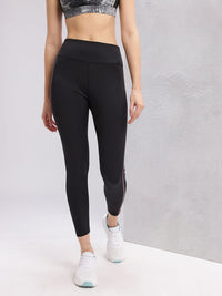 HRX by Hrithik Roshan Women Mid-Rise Cropped Rapid-Dry Training Tights with Side Stripes