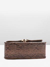 DressBerry Snake Skin Textured Satchel
