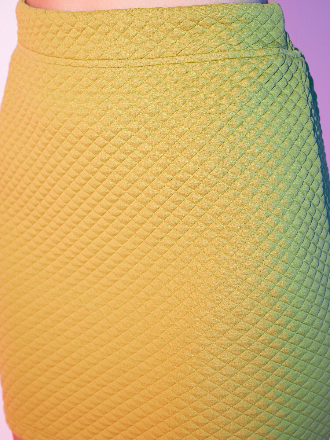 STREET 9 Self-Design Mini Pencil Skirt