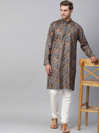 SOJANYA Lelaki Multicolored Printed Straight Kurta