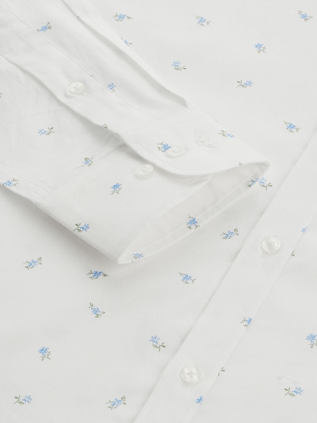 Park Avenue Men Slim Fit Floral Printed Pure Cotton Formal Shirt