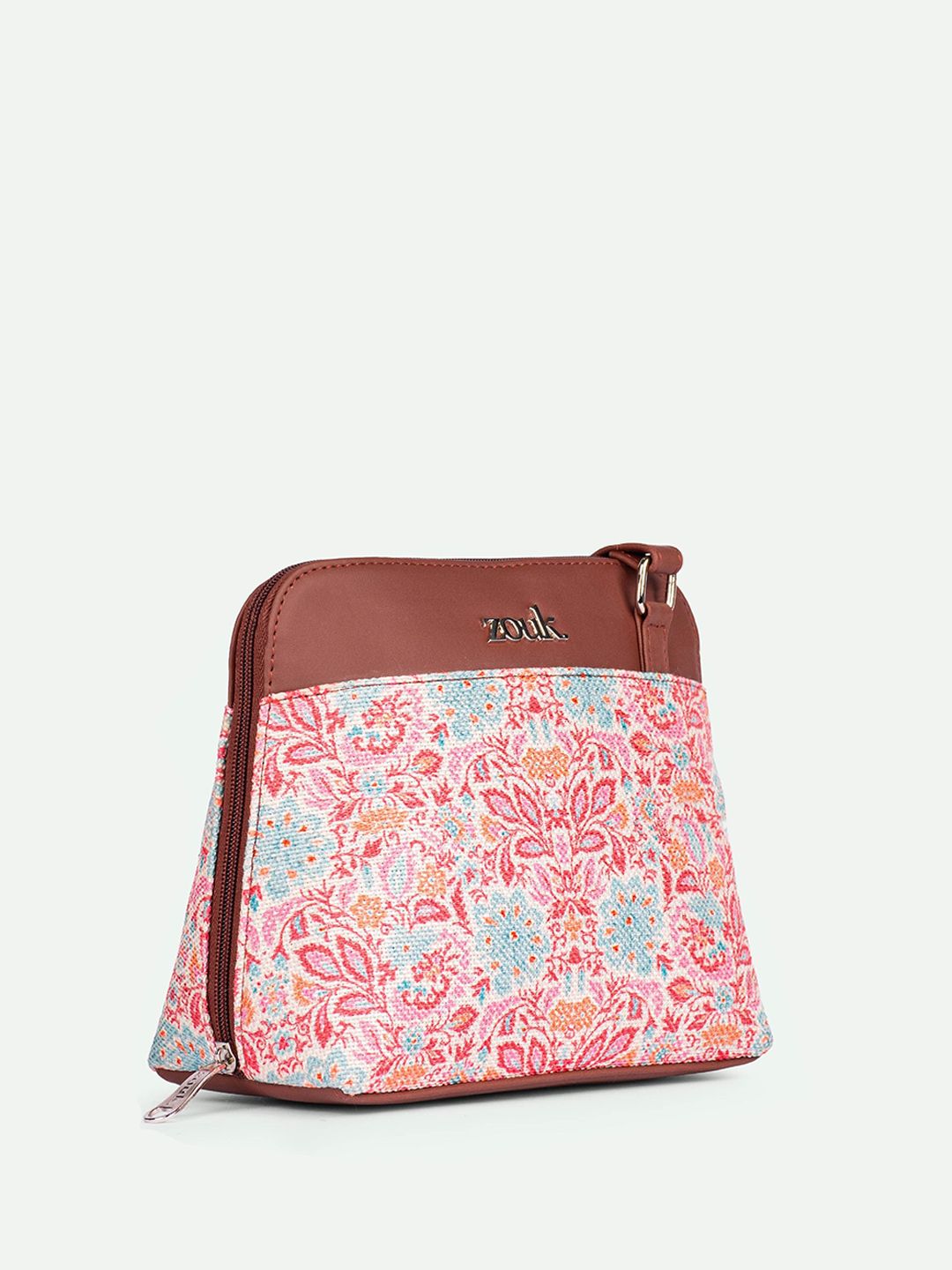 ZOUK Floral Printed Structured Sling Bag