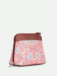 ZOUK Floral Printed Structured Sling Bag