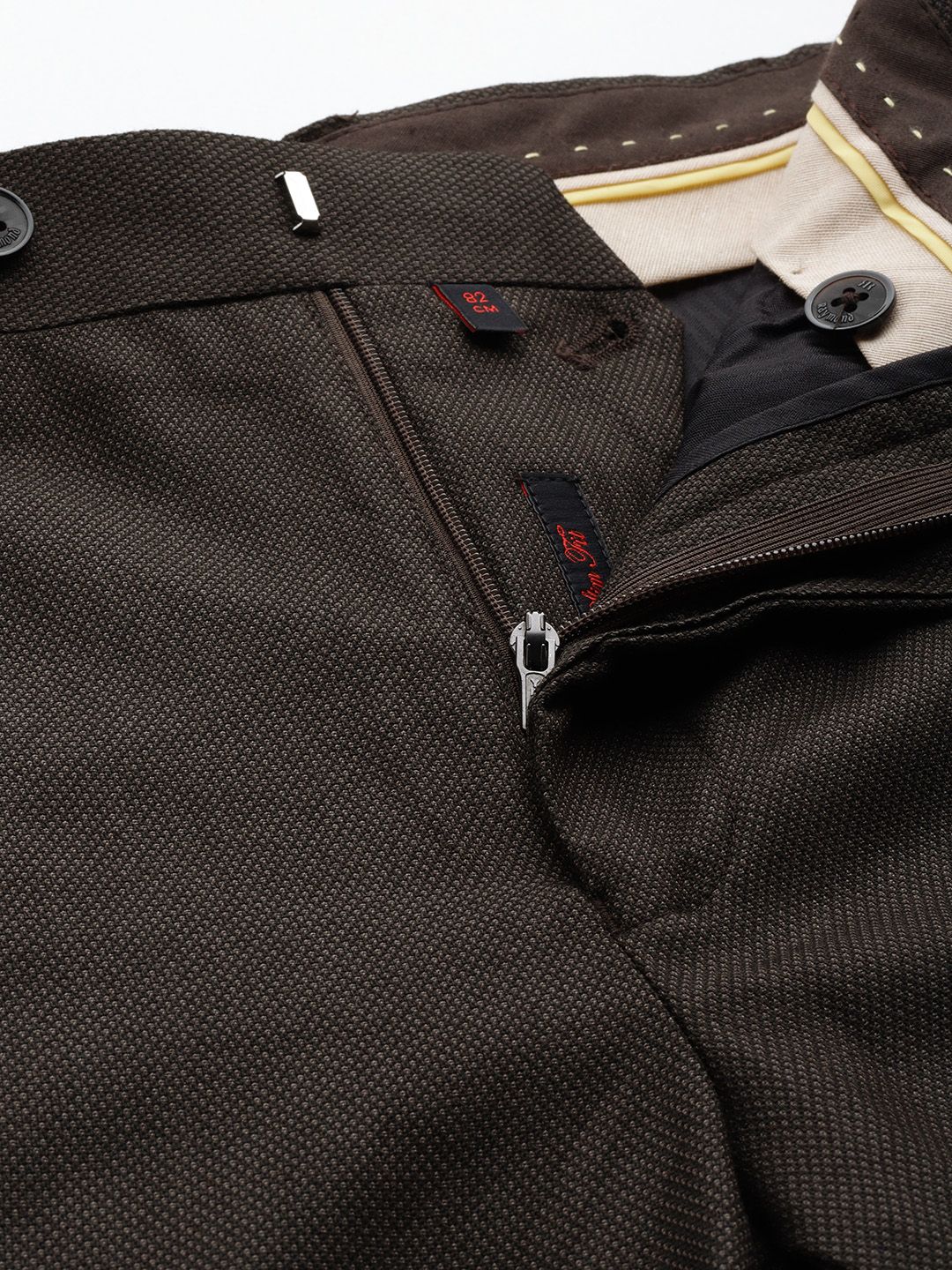 Raymond Men Textured Slim Fit Trousers
