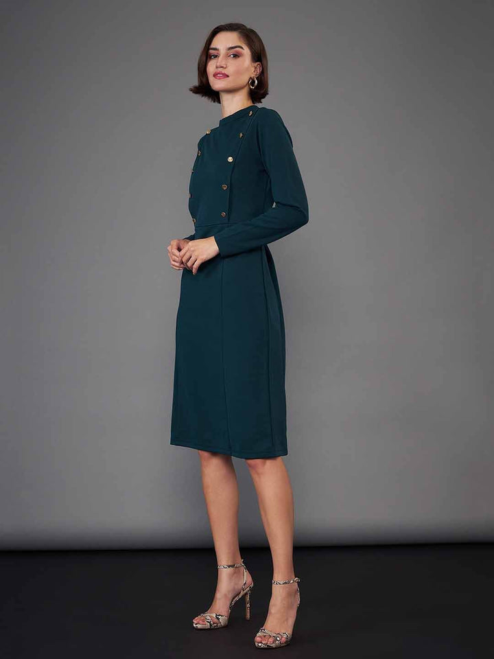 SASSAFRAS worklyf High Neck A-Line Dress