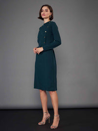 SASSAFRAS worklyf High Neck A-Line Dress