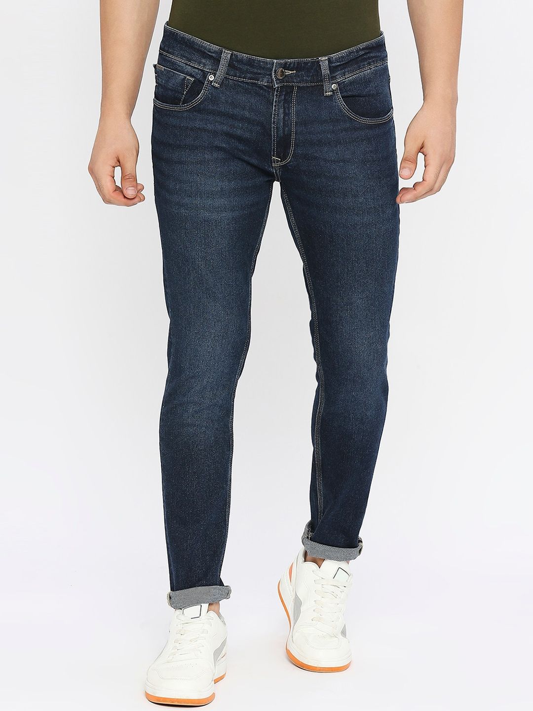 SPYKAR Men Super Skinny Fit Light Fade Clean Look Low-Rise Stretchable Cotton Jeans