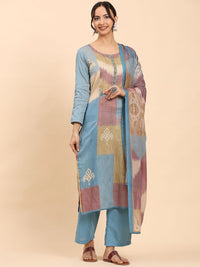Mamicha Women Printed Regular Pure Cotton Kurta with Palazzos & With Dupatta