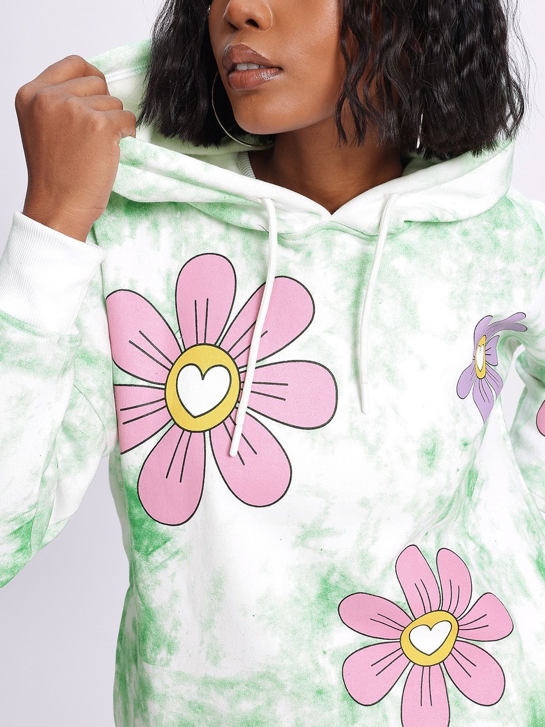 DressBerry Whirlwind Colors Tie-Dye Hooded Sweatshirt