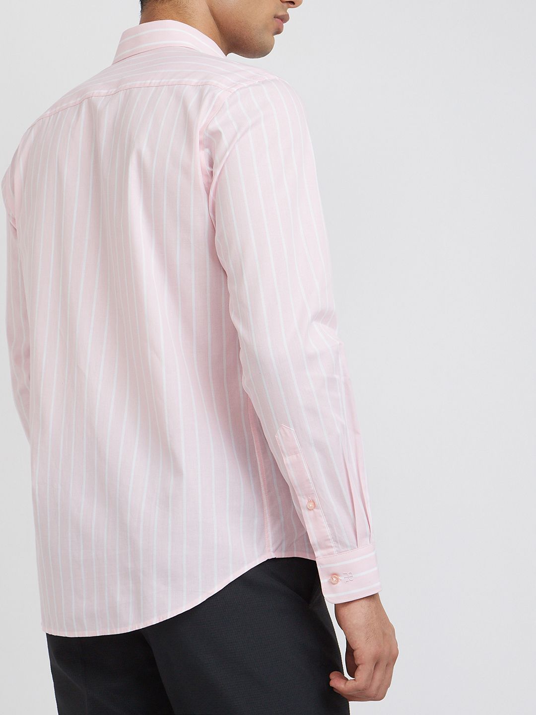 Raymond Pure Cotton Slim Fit Striped Formal Shirt