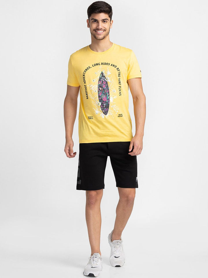 Being Human Men Mid-Rise Regular Fit Sports Shorts