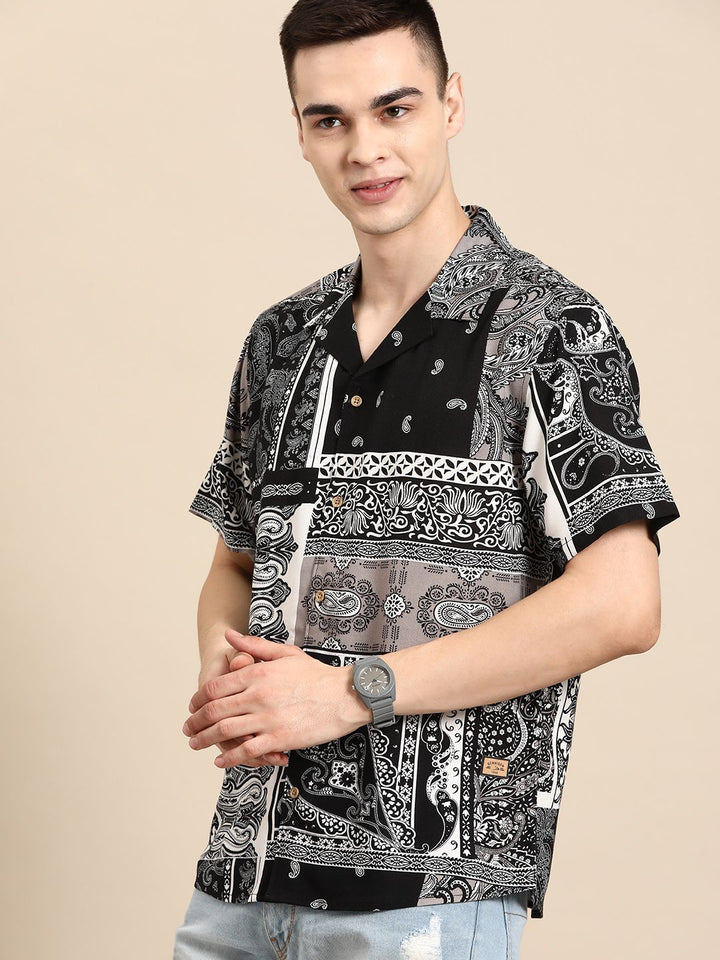DENNISON  Smart Block Printed Casual Shirt