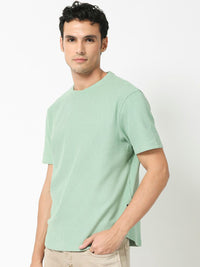 RARE RABBIT Men Bree Round Neck Cotton Slim Fit T-Shirt