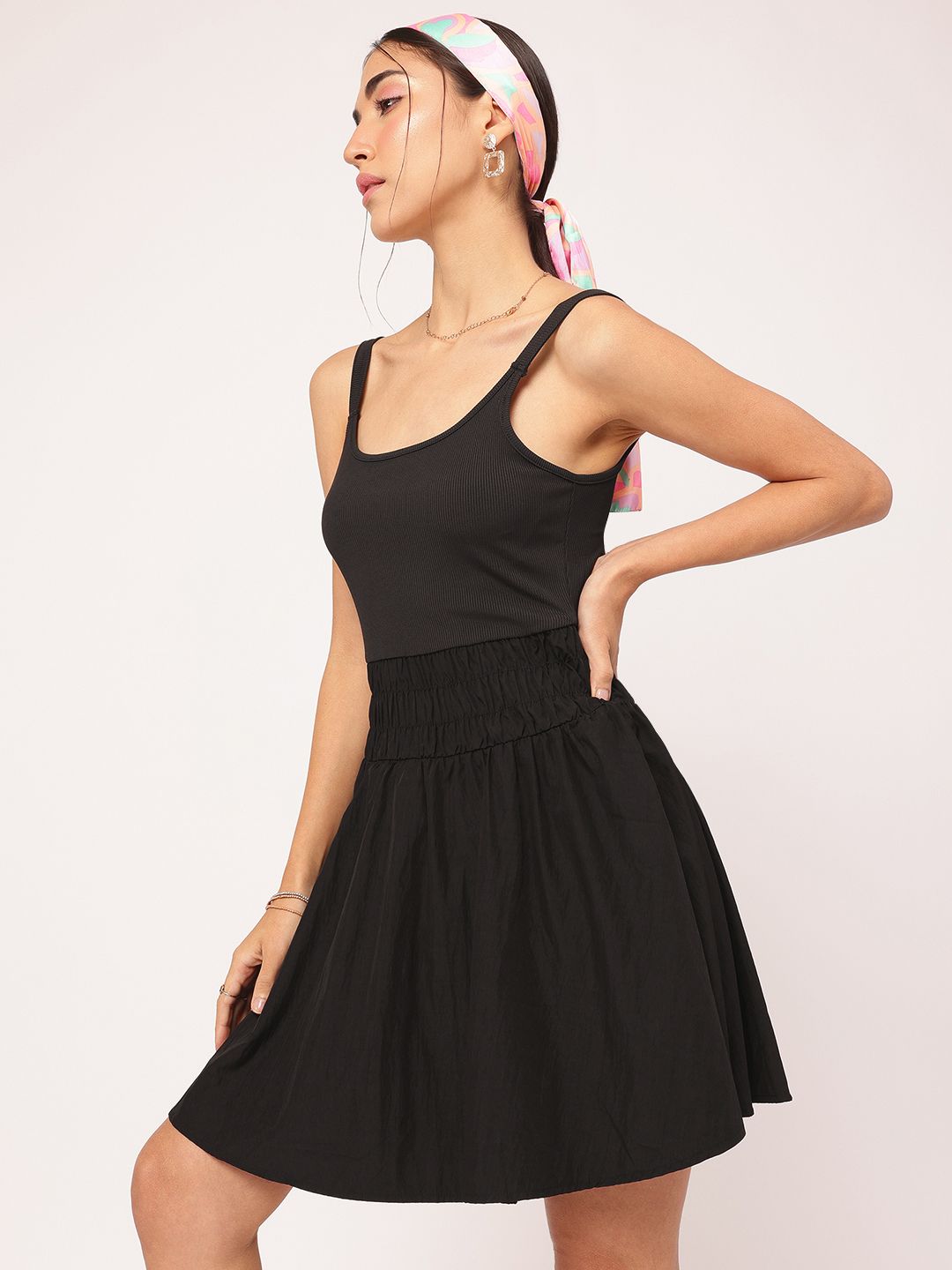 DressBerry Ethereal Touch Smocked Fit and Flare Dress