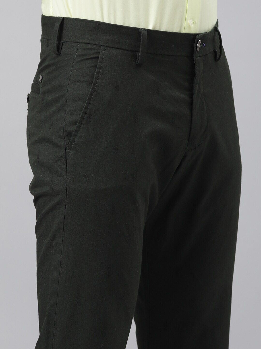 RARE RABBIT Men Mazzio Mid Rise Slim Fit Trouser