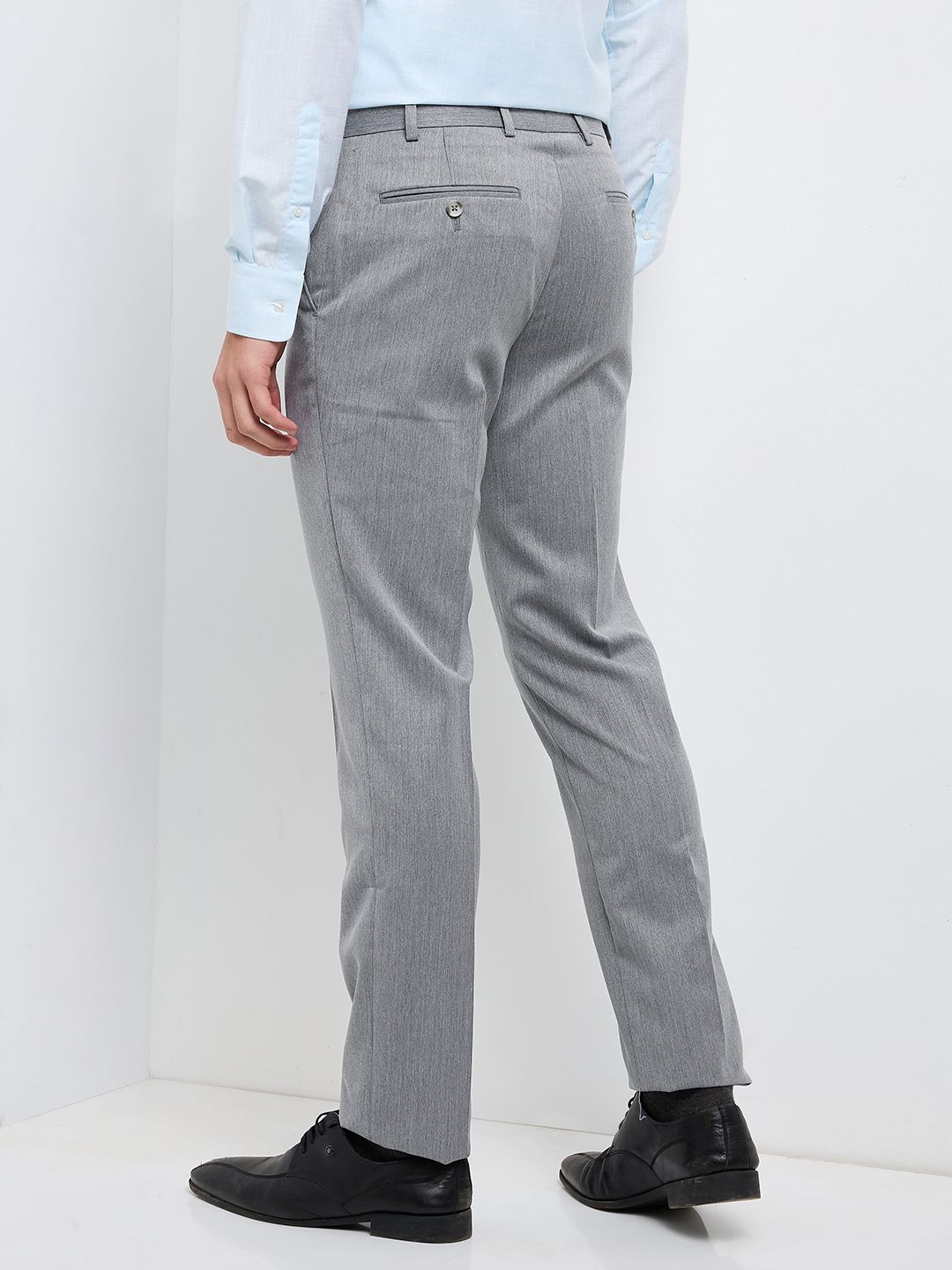 Raymond Men Slim Fit Low-Rise Formal Trousers