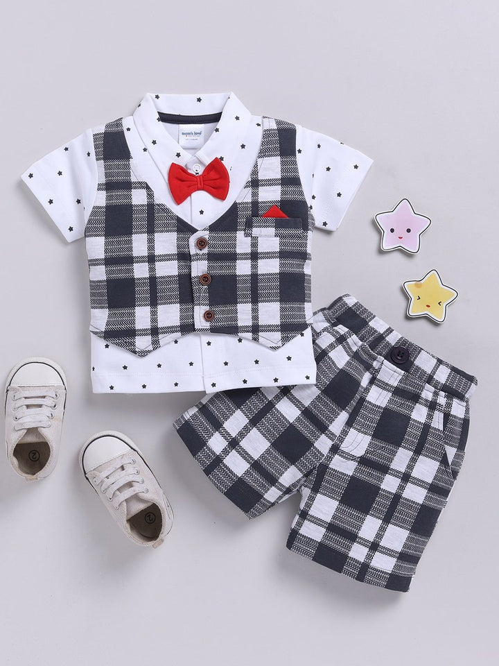 Moms Love Infant Boys Printed Pure Cotton Clothing Set