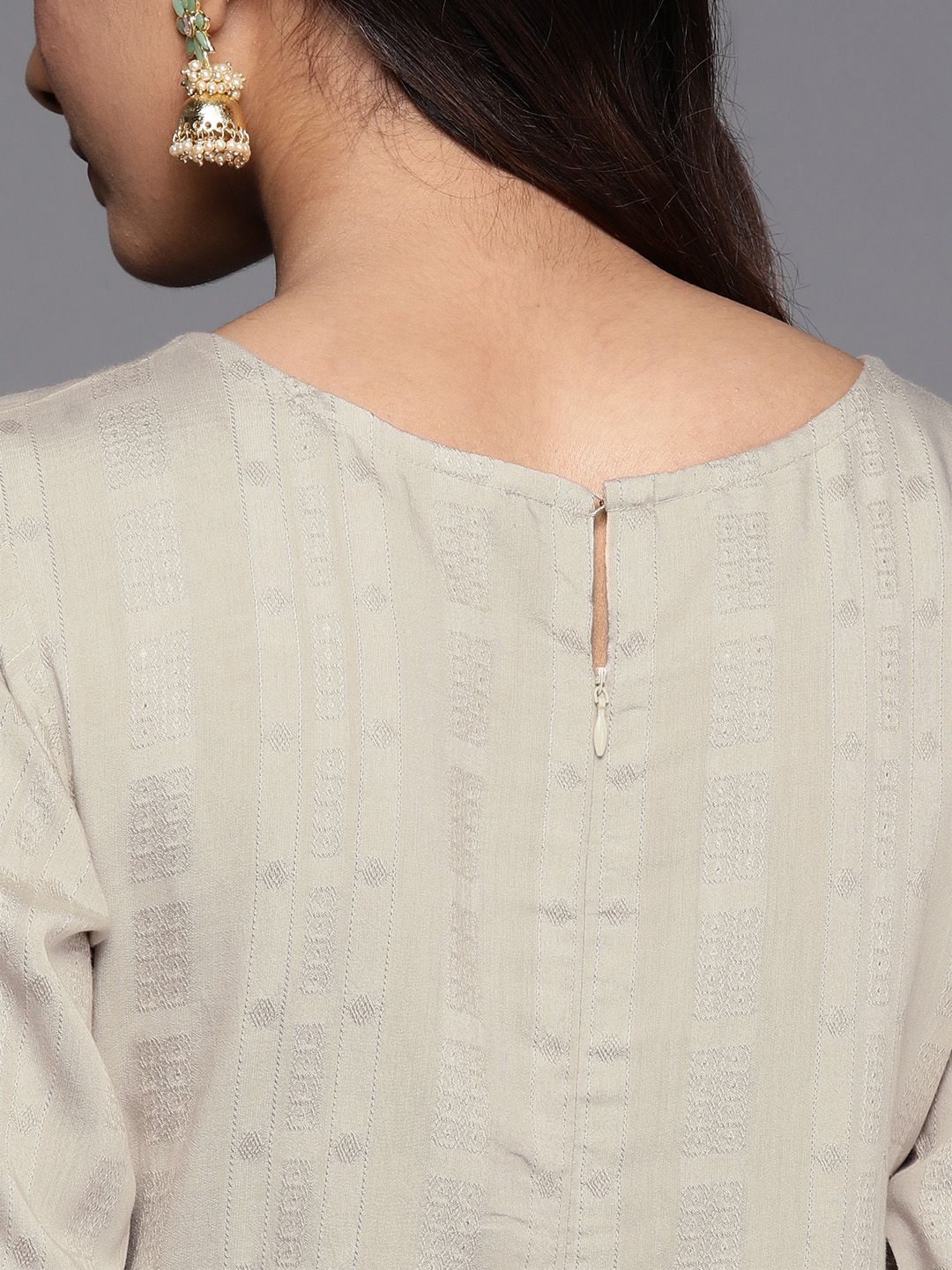 Libas Woven Design Pastels Dobby Kurta