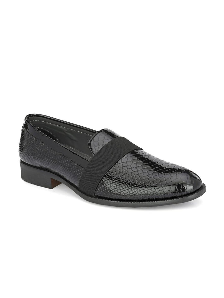House of Pataudi Men Textured Formal Loafers