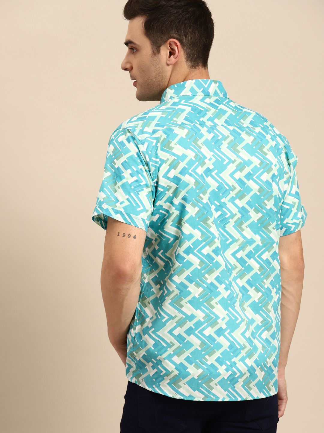 Block Printed Oversized Casual Shirt