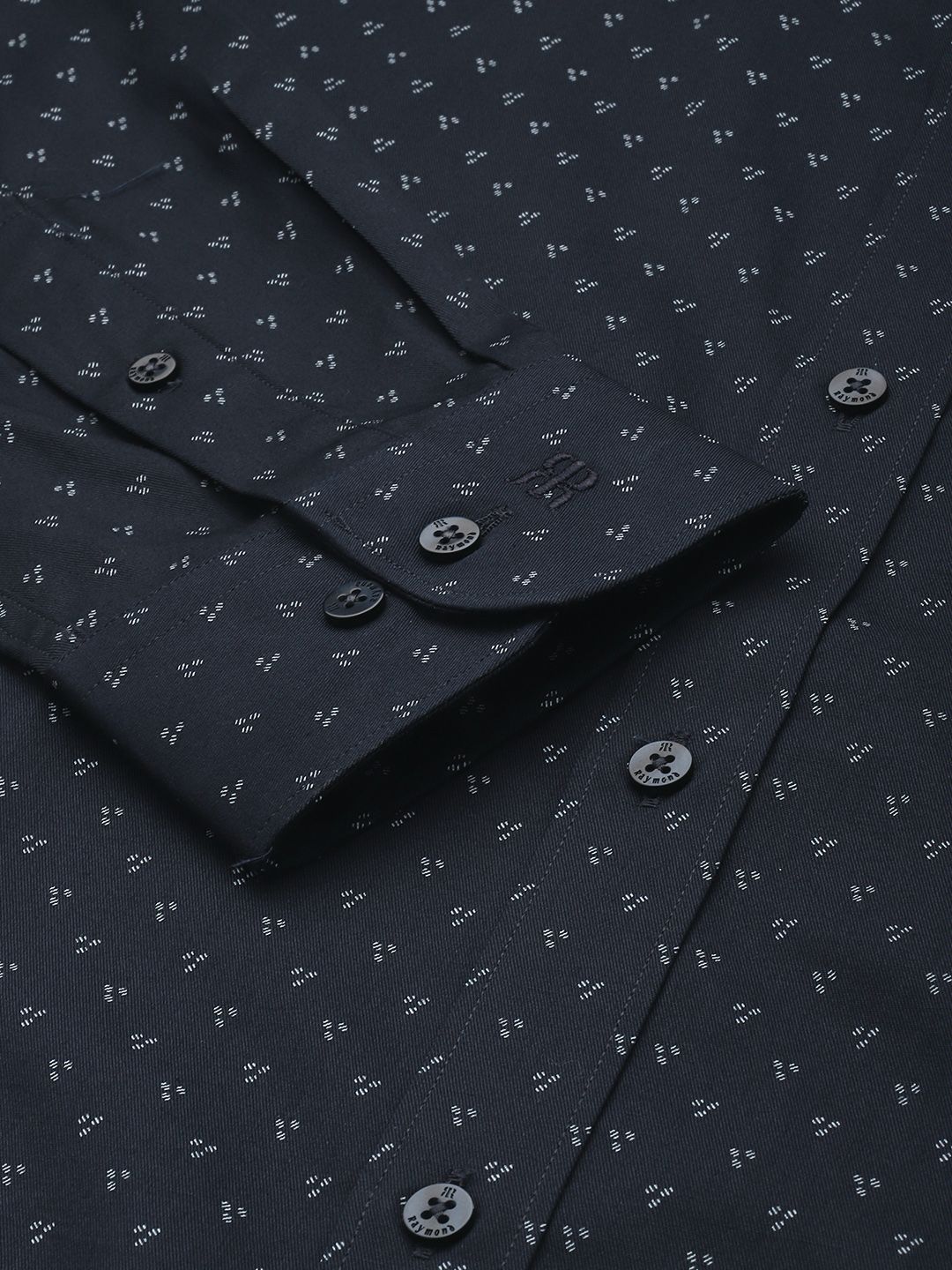 Raymond Slim Fit Geometric Printed Pure Cotton Formal Shirt