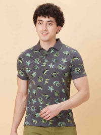 Being Human Conversational Printed Polo Collar T-shirt