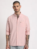 THE BEAR HOUSE Slim Fit Button-Down Collar Casual Pure Cotton Shirt