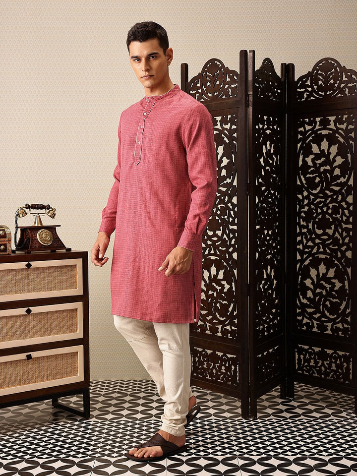 House of Pataudi Checked Jashn Kurta