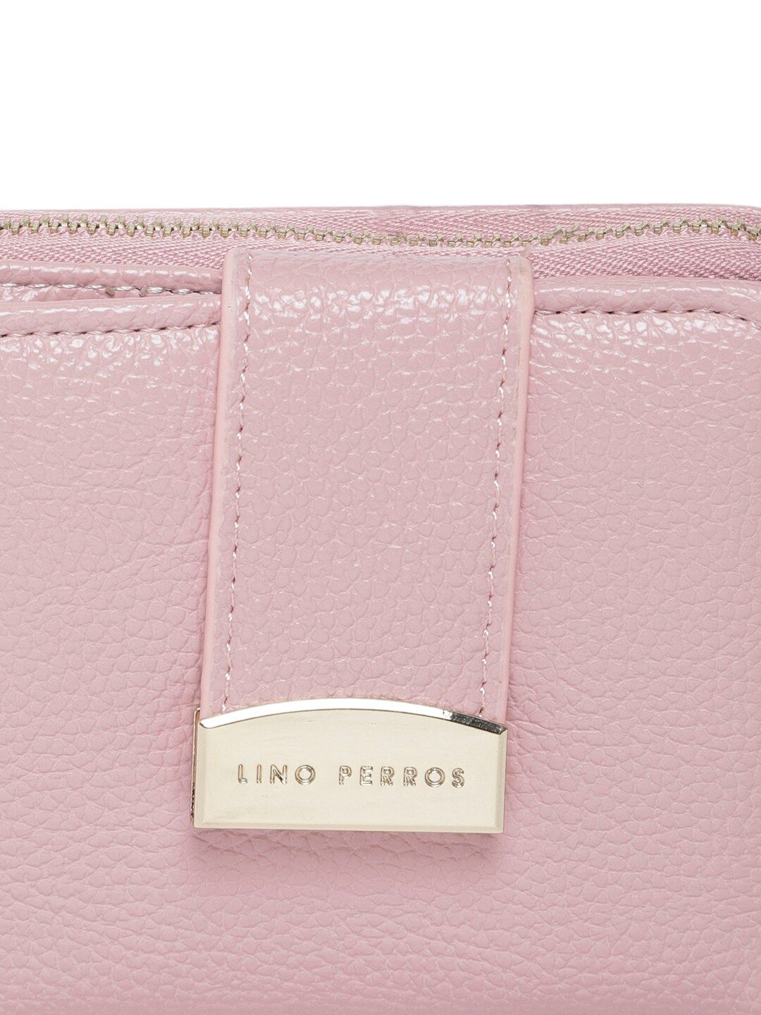 Lino Perros Women Pink Solid Zip Around Wallet
