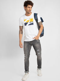 SPYKAR Men Slim Fit Low-Rise Mildly Distressed Heavy Fade Cotton Jeans