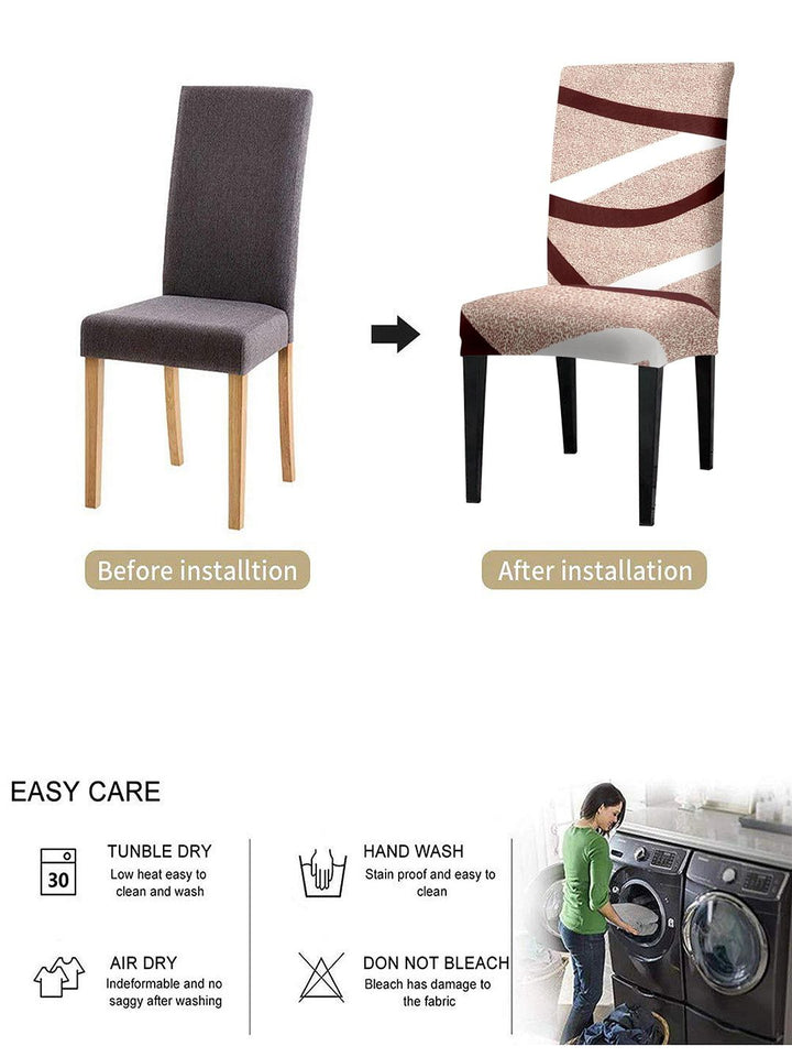 Cortina Unisex Set Of 6 Printed Chair Covers