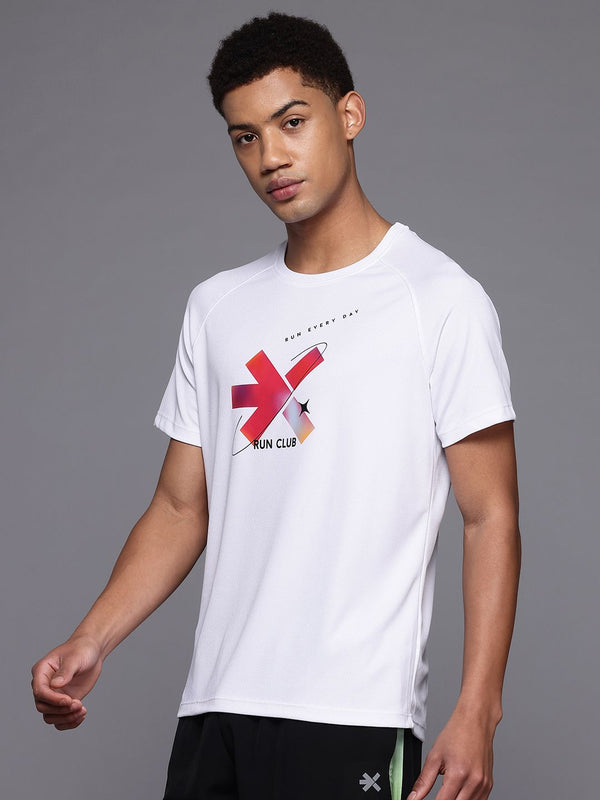 HRX by Hrithik Roshan Rapid-Dry Brand Logo Print Running T-shirt