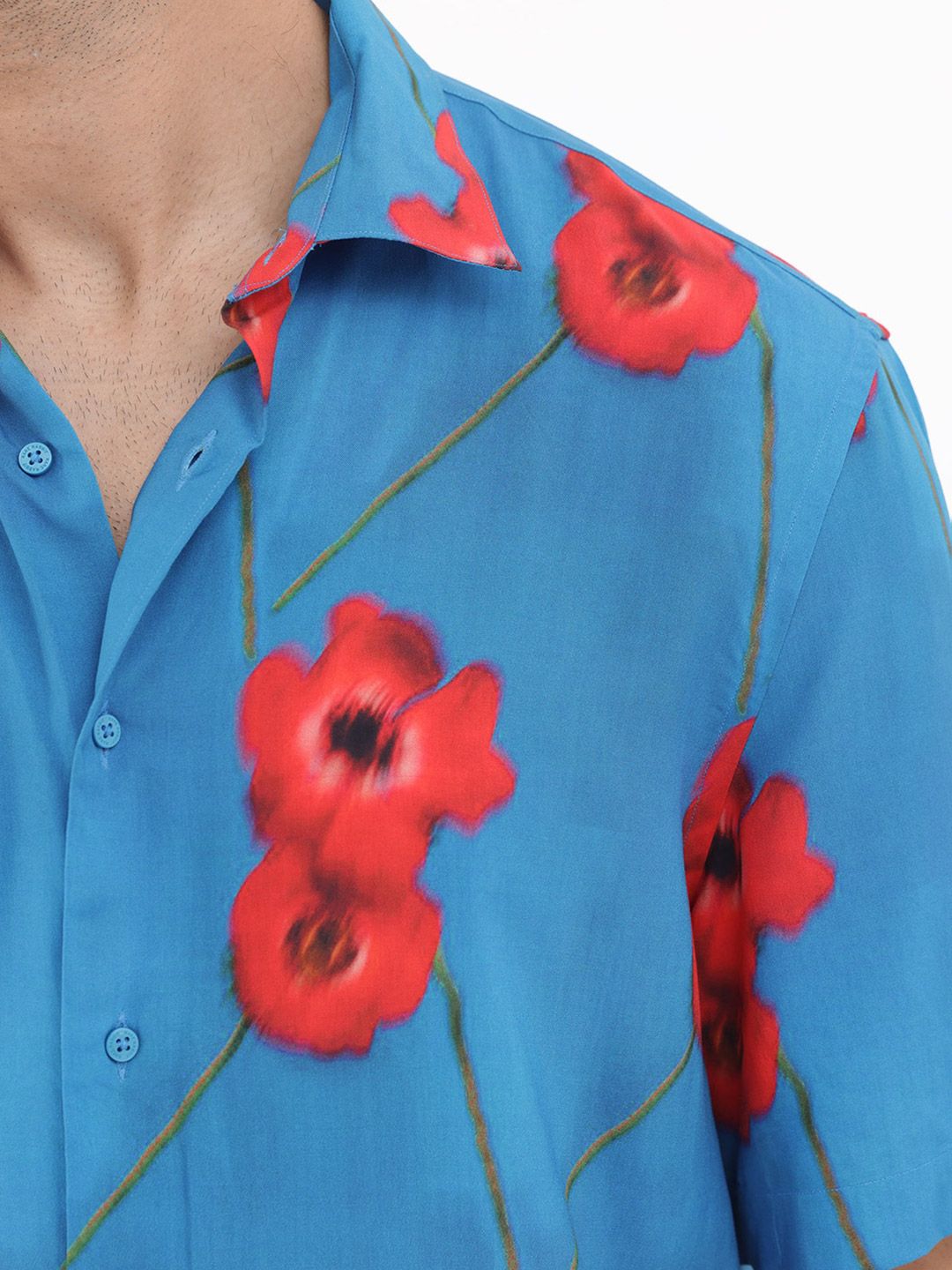 RARE RABBIT Men Bloomer Slim Fit Floral Printed Shirt