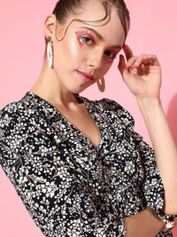 STREET 9 Navy Blue Floral Top