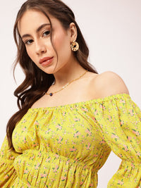 DressBerry The Hourglass Illusion Off-Shoulder Floral Top