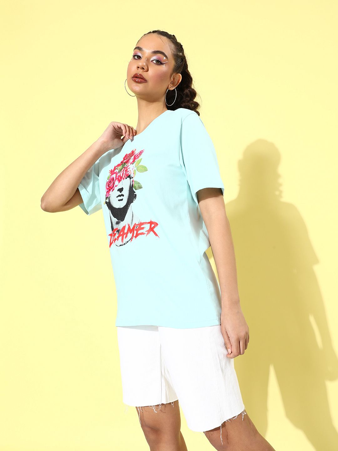 DILLINGER Women Graphic Printed Oversized T-shirt