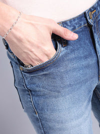 The Indian Garage Co Men Blue Bootcut Mid-Rise Clean Look Stretchable Jeans