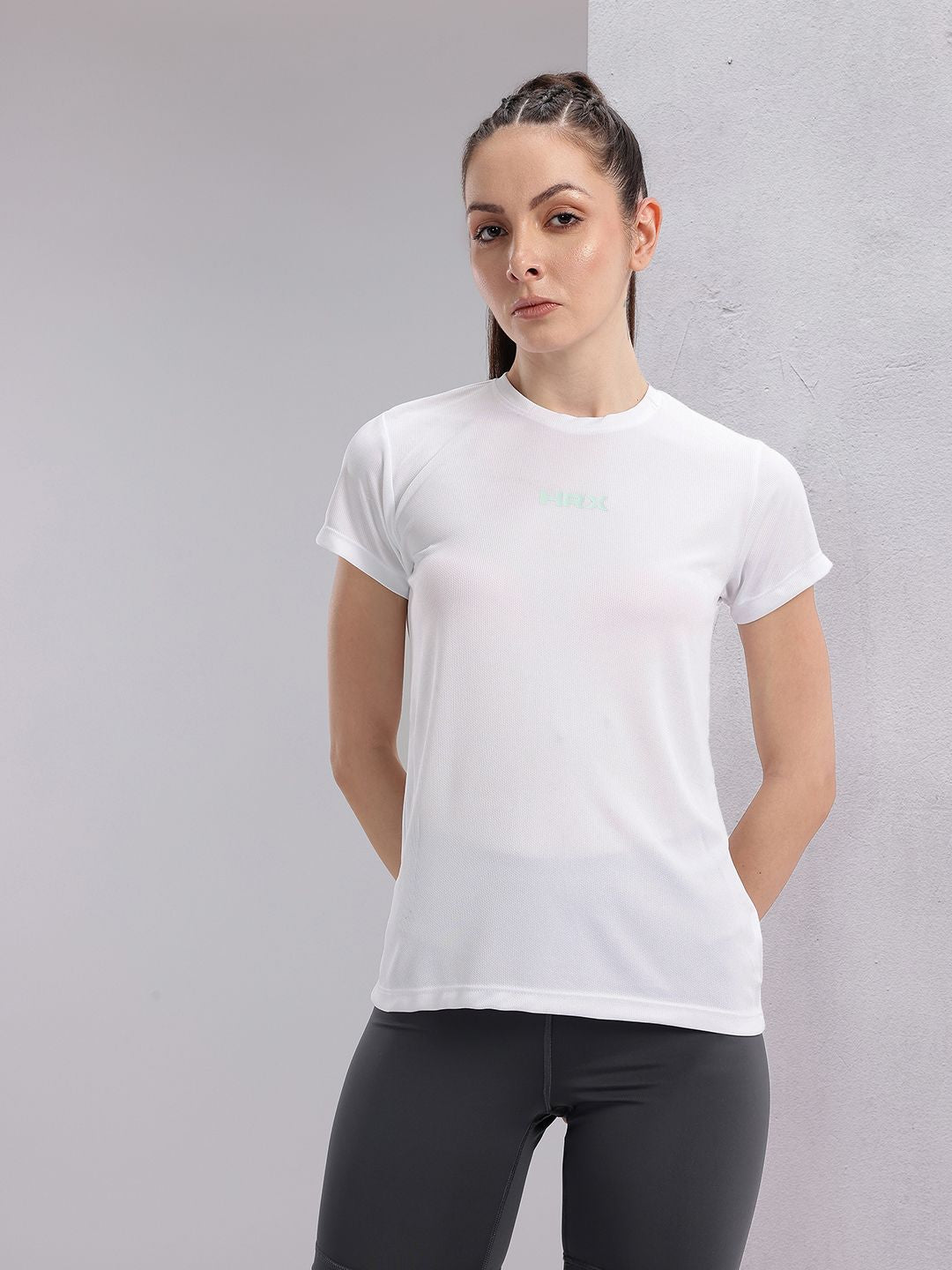 HRX by Hrithik Roshan Couple Collection Typography Printed Rapid Dry Running T-shirt