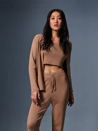 AND Sleeveless Crop Top With Trousers & Jacket