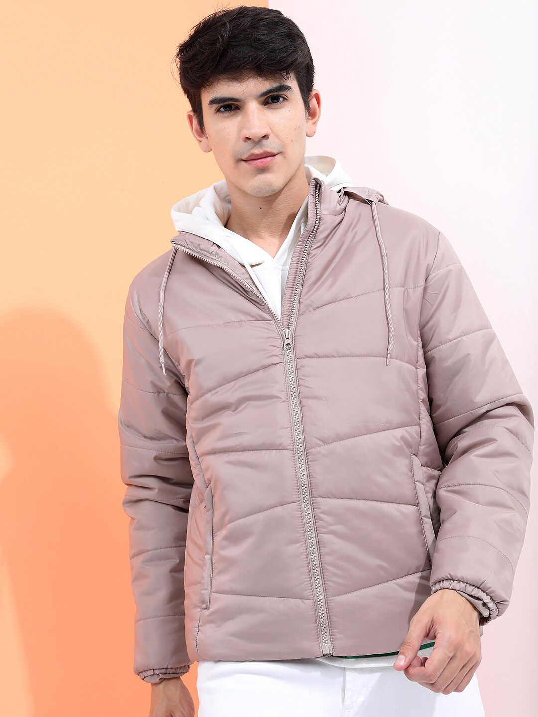 HIGHLANDER Men Mauve Quilted Jacket