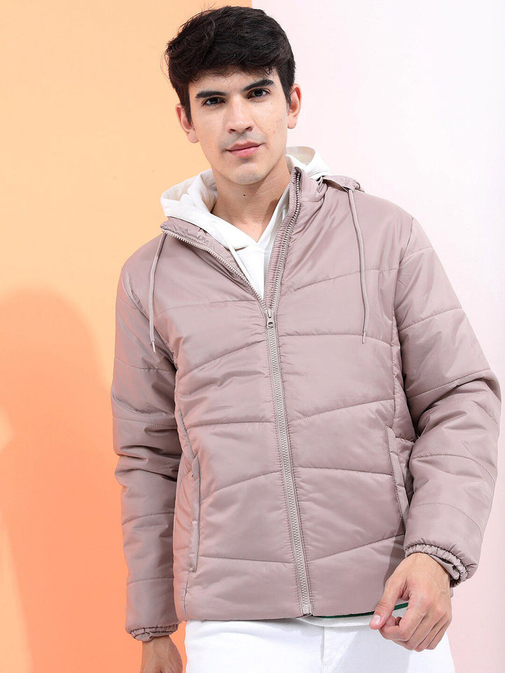 HIGHLANDER Men Mauve Quilted Jacket